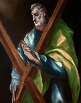Andrew Prints: Saint Andrew. Artist: El Greco, Dominico (1541-1614)