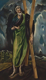 Saint Andrew, ca. 1610. Creator: Workshop of El Greco (Spanish, ca. 1610)