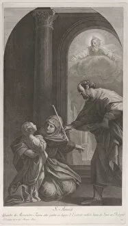 Saint Anne Gallery: Saint Anne kneeling holding the Virgin... 1760-1800. Creator: Giuliano Traballesi