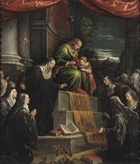 Bassano Prints: Saint Anne and Mary as child