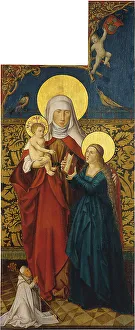 Swabian Master Active Ca 1500 Prints: Saint Anne with the Virgin, Child and a Donor. Artist: Swabian master (active ca. 1500)