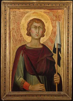 Simone Di Martini Collection: Saint Ansanus, ca. 1326. Creator: Simone Martini