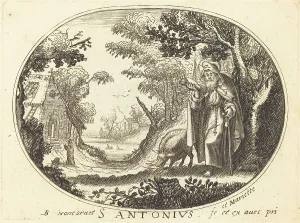 Moncornet Balthazar Prints: Saint Anthony. Creator: Balthasar Moncornet