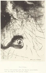 Saint-Antoine: Il doit y avoir quelque part des figures primordiales dont les corps ne sont... 1889 Creator: Odilon Redon
