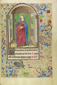 Jacques De Luxembourg Master Of Prints: Saint Apollonia with a Book and Tongs; Book of Hours