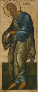 Images Dated 2nd April 2014: The Saint Apostle Andrew (From the Deesis Range). Artist: Russian icon