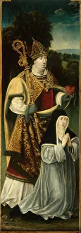 Heart Shape Prints: Saint Augustine and an Augustinian Canoness, 1525 / 50. Creator: Unknown