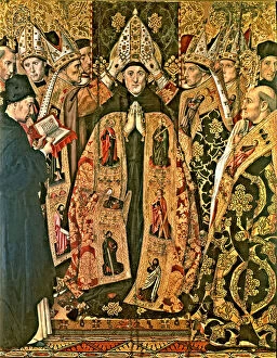 Saint Augustine Episcopal Consecration . Table of the altarpiece, 1470