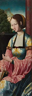 Bruges Prints: Saint Barbara, c. 1520. Creator: Master of the Holy Blood (Netherlandish)
