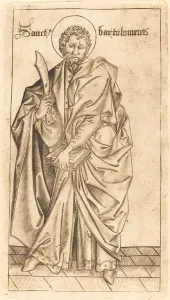 Saint Bartholomew, c. 1470/1480. Creator: Israhel van Meckenem Saint Bartholomew, c. 1470/1480. Creator: Israhel van Meckenem