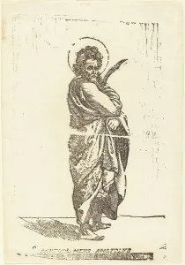 Looking Over Shoulder Prints: Saint Bartholomew. Creator: Jacques Stella