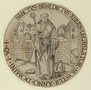 St Benedict Prints: Saint Benedict, 1510/1515. Creator: Hans von Kulmbach