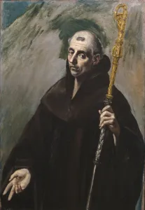 Benedict Of Nursia Gallery: Saint Benedict of Nursia, 1577-1579. Artist: El Greco, Dominico (1541-1614)