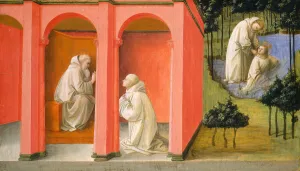St Benedict Prints: Saint Benedict Orders Saint Maurus to the Rescue of Saint Placidus, c. 1445 / 1450