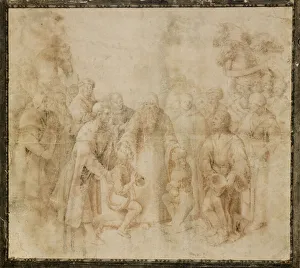 Benedict Of Nursia Gallery: Saint Benedict receiving Maurus and Placidus, ca 1503