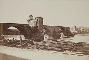 Baldus Prints: Saint-Benezet Bridge, Avignon, 1853. Creator: Edouard Baldus