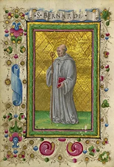 Andrea Gualengo Prints: Saint Bernard; Gualenghi-d'Este Hours, about 1469. Creator: Taddeo Crivelli