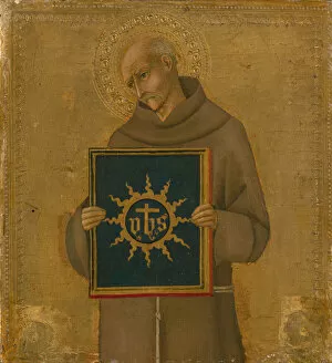 Ansano Di Pietro Di Mencio Gallery: Saint Bernardino, 1450-60. Creator: Sano di Pietro