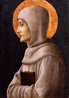 Mantegna Prints: Saint Bernardino of Siena, c. 1450. Creator: Mantegna, Andrea (1431-1506)