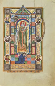 Missal Prints: Saint Bernward of Hildesheim; Stammheim Missal, probably 1170s. Creator: Unknown
