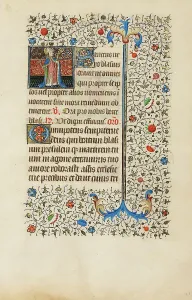 Carding Prints: Saint Blasius with a Crosier and a Carding Comb; Book of Hours