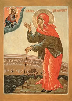 Saint Blessed Xenia of St. Petersburg. Artist: Russian icon