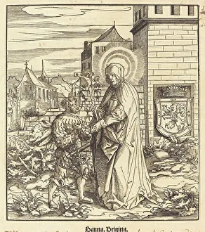 Bridget Of Sweden Prints: Saint Brigitta, 1516/1518. Creator: Leonhard Beck