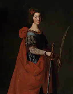 De 1598 1664 Prints: Saint Catherine of Alexandria, c1650-1660. Creator: Zurbaran, Francisco, de (1598-1664)