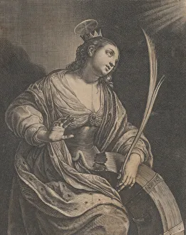 Blanchard Prints: Saint Catherine of Alexandria, ca. 1630. Creator: Charles David