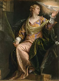 St Catherine Of Alexandria Gallery: Saint Catherine of Alexandria in Prison, ca. 1580-85. Creator: Paolo Veronese