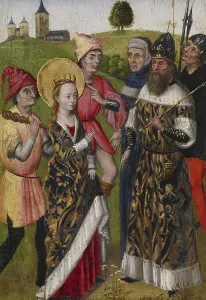 Convert Prints: Saint Catherine Confronting the Emperor, c1480. Creator: Unknown
