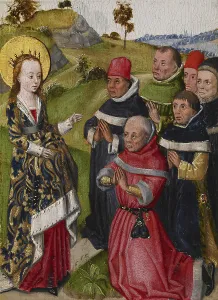 Convert Prints: Saint Catherine Converting the Scholars, c1480. Creator: Unknown
