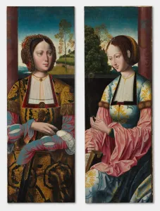 Bruges Prints: Saint Catherine and Saint Barbara (pair), c. 1520. Creator: Master of the Holy Blood