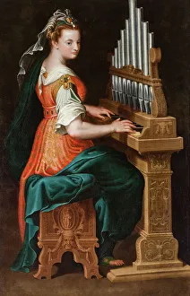 Campi Prints: Saint Cecilia, 1568. Creator: Campi, Bernardino (1522-1591)