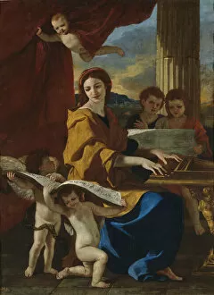 Cecilia Collection: Saint Cecilia, c. 1635. Artist: Poussin, Nicolas (1594-1665)