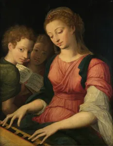 Cecilia Collection: Saint Cecilia. Creator: Coxcie (Coxie), Michiel (1499-1592)