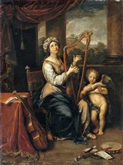 Saint Cecilia sings the praises of the Lord, 1691. Creator: Mignard, Pierre (1612-1695)