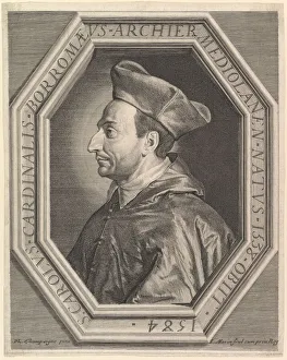 Saint Charles Borromee, cardinal et archeveque de Milan. Creator: Jean Morin