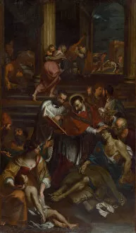 Carlo Borromeo Collection: Saint Charles Borromeo among Plague Victims, Second Half of the 17th cen Creator: Bonatti