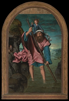 1490s Prints: Saint Christopher, 1490. Creator: Quentin Metsys I