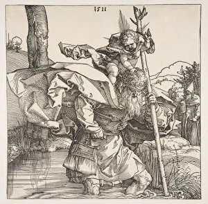 Wading Prints: Saint Christopher, 1511. Creator: Albrecht Durer