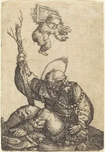 Christopher St Prints: Saint Christopher, 1520. Creator: Barthel Beham