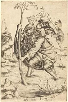 Saint Christopher, c. 1480 / 1490. Creator: Israhel van Meckenem