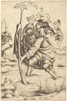 Saint Christopher, c. 1480/1490. Creator: Israhel van Meckenem Saint Christopher, c. 1480/1490. Creator: Israhel van Meckenem