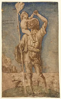 1431 1506 Prints: Saint Christopher, c. 1500. Creator: Andrea Mantegna (Italian, 1431-1506)