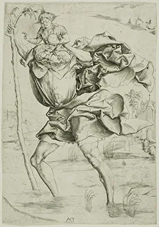 Saint Christopher, c. 1500. Creator: Master MZ