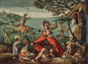 Fourteen Holy Helpers Prints: Saint Christopher Carrying the Christ Child through a Sinful World