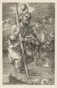 Fourteen Holy Helpers Prints: Saint Christopher facing to the Right, 1521