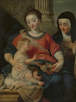 Adoring Prints: Saint Clare of Assisi Adoring Jesus. Creator: Gerard Seghers