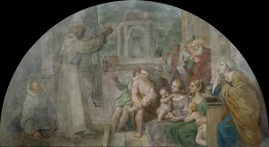 Herrera Chapel Prints: Saint Didacus Preaching, 1604-1607. Artist: Carracci, Annibale (1560-1609)